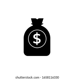 money bag icon vector with white background.vector ilustration