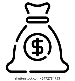 Money Bag icon for web, app, infographic, etc