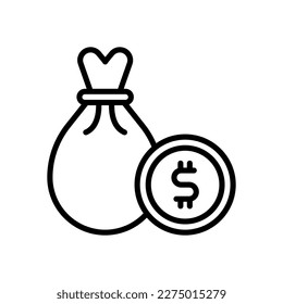money bag icon for your website design, logo, app, UI.
