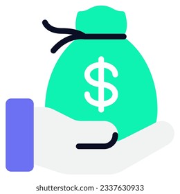 Money Bag Icons can be used for uiux, infographic, illustration, etc