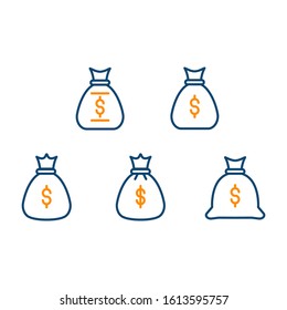 Money Bag Icons Vector Illustration Logo Template