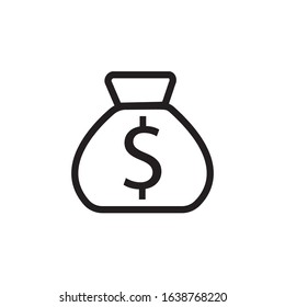 money bag icon,vector illustration. Flat design style. vector money bag icon illustration isolated on White background,money bag icon Eps10. money bag icons graphic design vector symbols