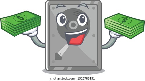With money bag internal hard drive above character table