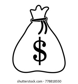 Money bag isolated
