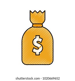 money bag isolated icon