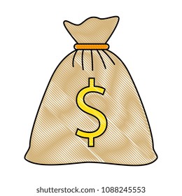 money bag isolated icon