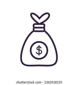 money bag isolated icon