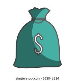 money bag isolated icon