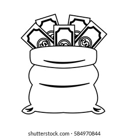 money bag isolated icon