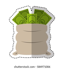 money bag isolated icon