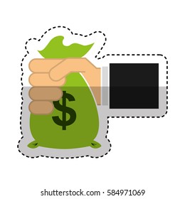 money bag isolated icon