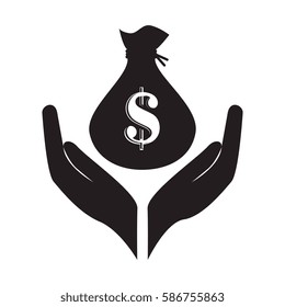 money bag isolated icon