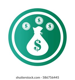 money bag isolated icon