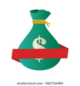money bag isolated icon
