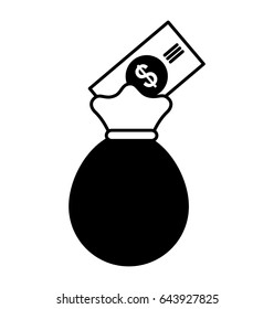 money bag isolated icon