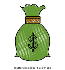 money bag isolated icon