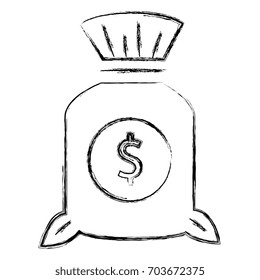 money bag isolated icon