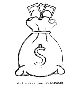 money bag isolated icon