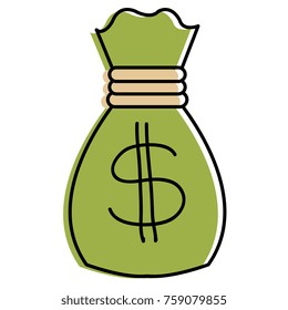 money bag isolated icon