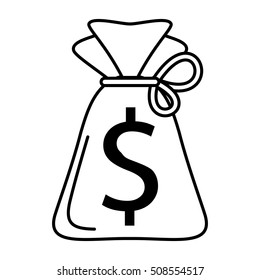 money bag isolated icon vector illustration design