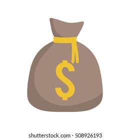 Money Bag Isolated Icon Vector Illustration Design