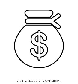 money bag isolated icon vector illustration design