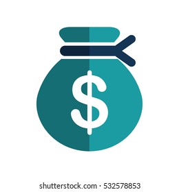 money bag isolated icon vector illustration design