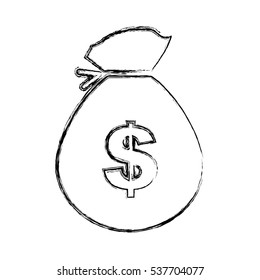 money bag isolated icon vector illustration design
