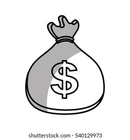 money bag isolated icon vector illustration design