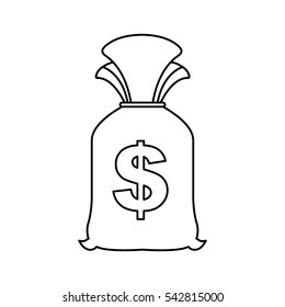 money bag isolated icon vector illustration design