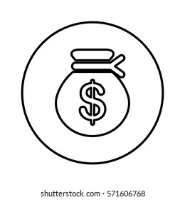 money bag isolated icon vector illustration design