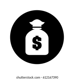 money bag isolated icon vector illustration design