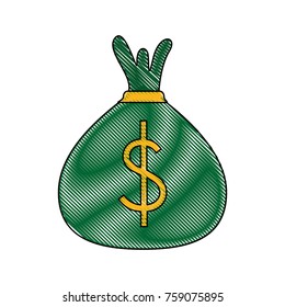 Money bag isolated icon vector illustration graphic design