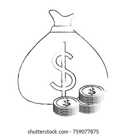 Money bag isolated icon vector illustration graphic design