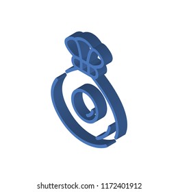 Money bag isometric left top view 3D icon