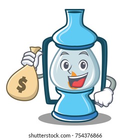 With money bag lantern character cartoon style