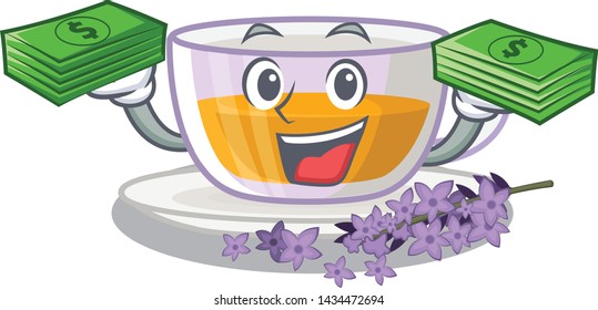 With money bag lavender tea in the character fridge