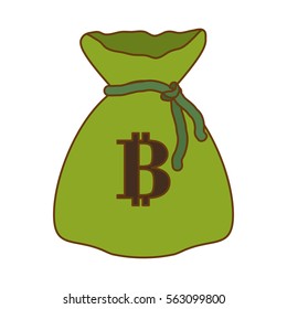 money bag with letter B as emblem bank related icons image vector illustration design 