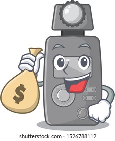 With money bag light meter character the shape mascot