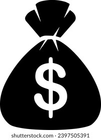 vector de diseño del logotipo de la bolsa de dinero