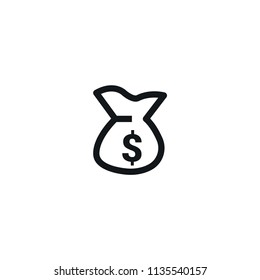 Money Bag Modern Simple Vector Icon