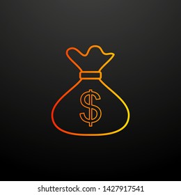 money bag nolan icon. Elements of mobile banking set. Simple icon for websites, web design, mobile app, info graphics
