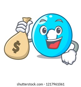 With money bag the number zero on the character