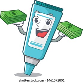 With money bag ointment placed in character medicine box