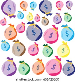 money bag on white background