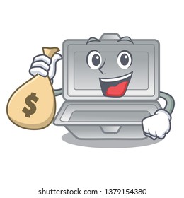 With money bag open styrofoam in the cartoon shape