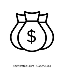 money bag outline icon