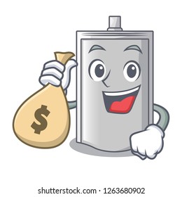 With money bag bag packaging food in shape cartoon