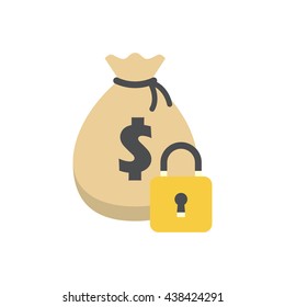 Money bag with padlock