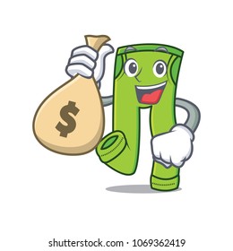 With money bag pants character cartoon style vector illustration